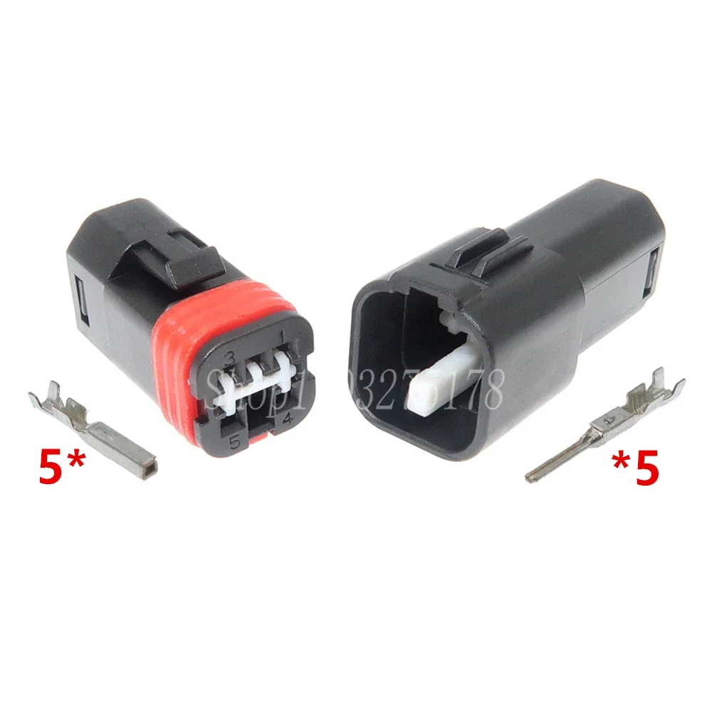 1 Set 5 Pin KH1200043-20 Automotive Wiring Socket Plastic Housing Unsealed Connector