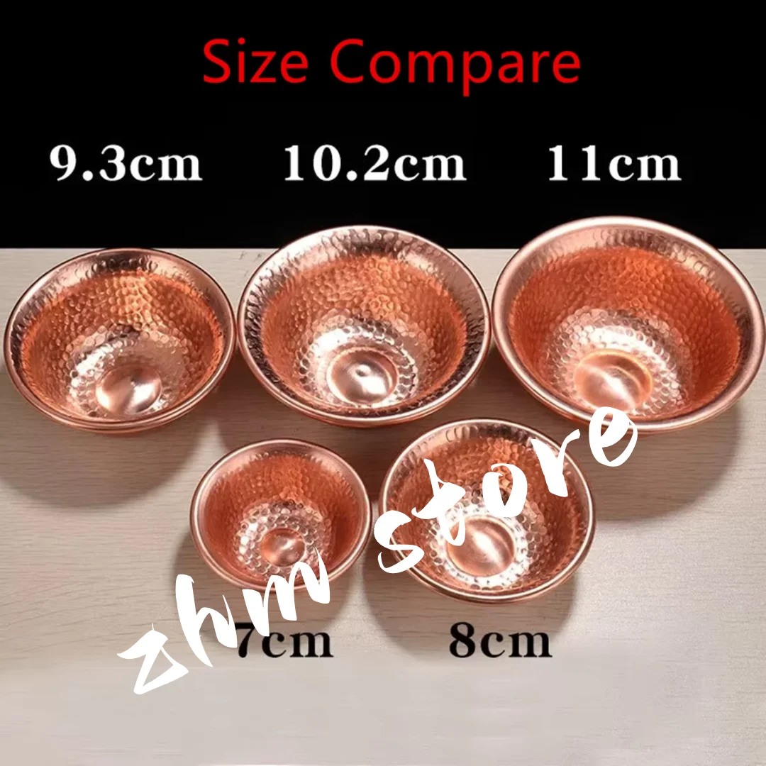 

1Pcs,Relief Pure Copper Drinking Bowl Pure Brass Small Auspicious Holy Water Cup Buddhist 11cm Bowl Home's Gift Decorative