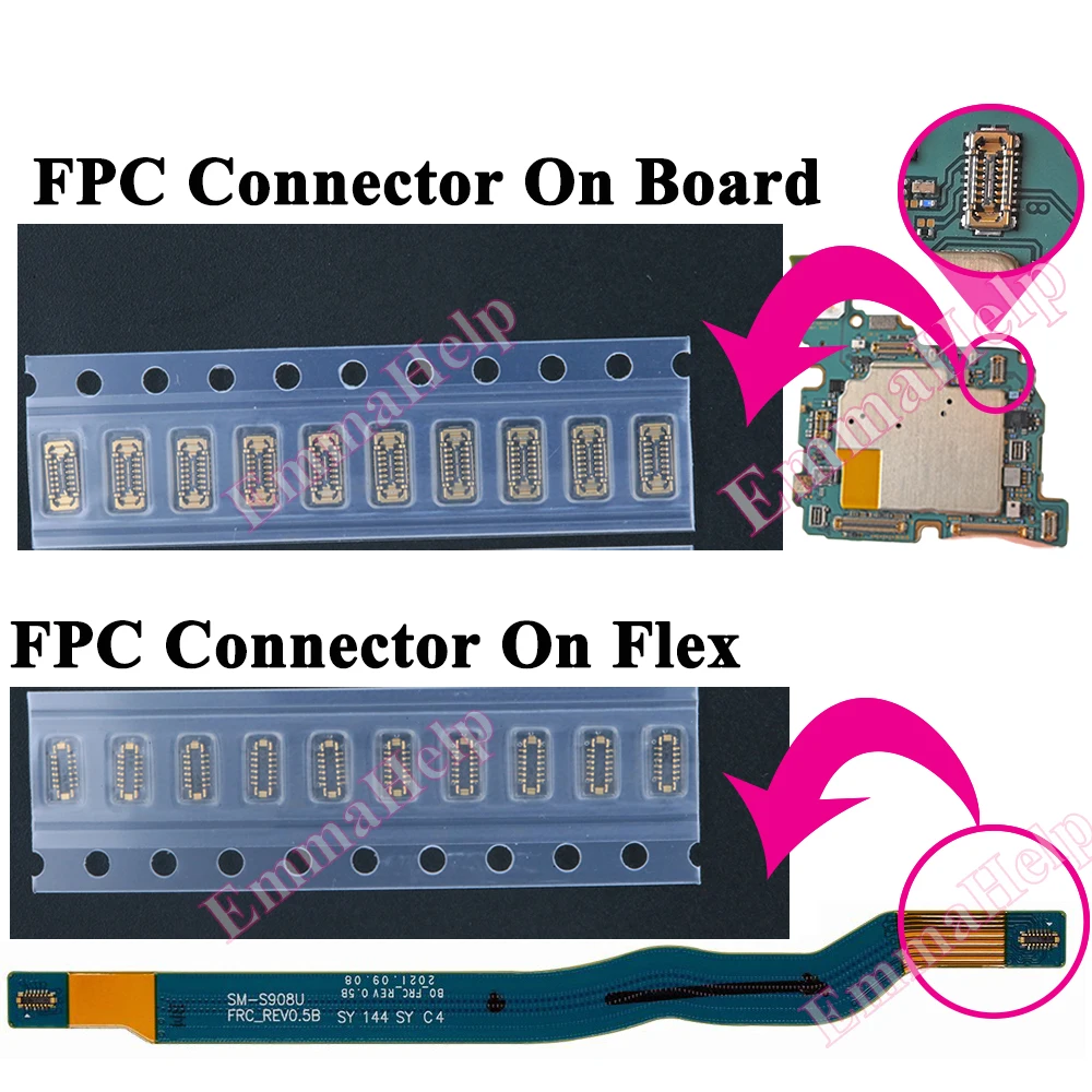 WiFi Antenna FPC Connector On Board Flex For Samsung S22 S21 Ultra S20 Plus S20U S22P S23 S24 S25 S22U S23U S24U S25U S901 G998 image 2