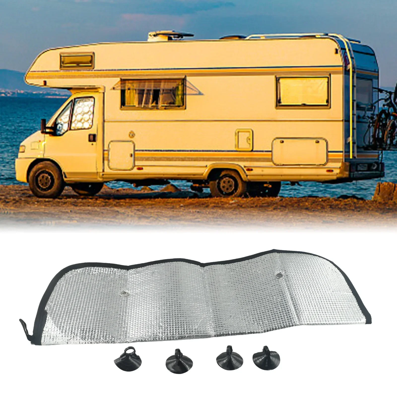 RV Vent Covers Roof Cover Reflective Sun Shade Insulator Travel Interior Aluminum Film Door Shade Cover Accessories For The Car