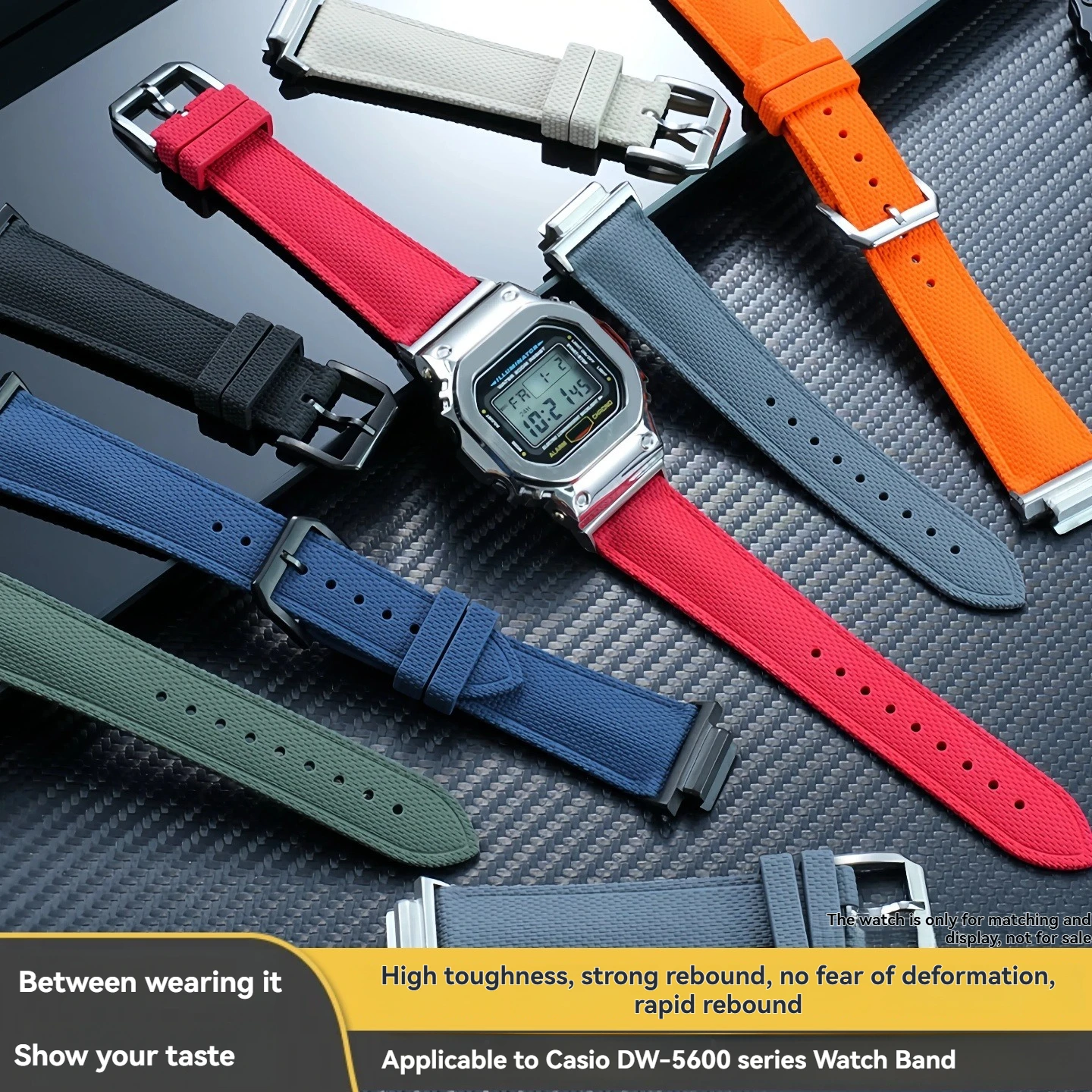 

Ремешок для часов G-SHOCK Casio DW5600 GW-B5600 GM5600 GA2100 GW-M5610 DW-5600 из фторкаучука, мужской и женский, FKM-браслет, ремешок для часов