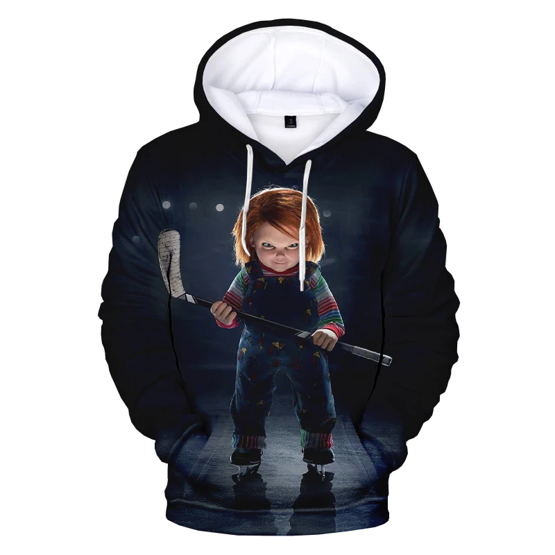 2023 Horror Movie Child's Play Chucky 3D Printed Hoodie Sweatshirts Men Women Fashion Casual Pullover Hip Hop Streetwear Hoodies