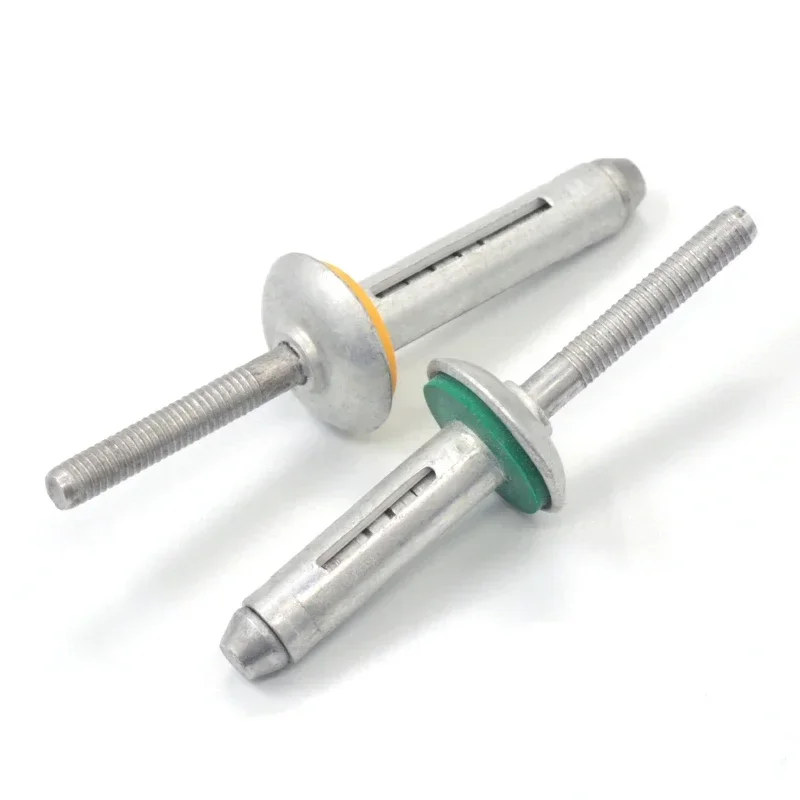 10pcs All Aluminum Waterproof Bulb Type Dome Head Blind Rivets Triform Blind Rivets Structural Trifold Rivets With Rubber Washer