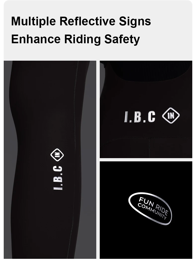 INBIKE Fleece Rennrad Trägerhose für Herren Winter Thermo Radfahren Träger Winddicht Radfahren Fahrradhose MTB Fahrradbekleidung Mann – Detail 13