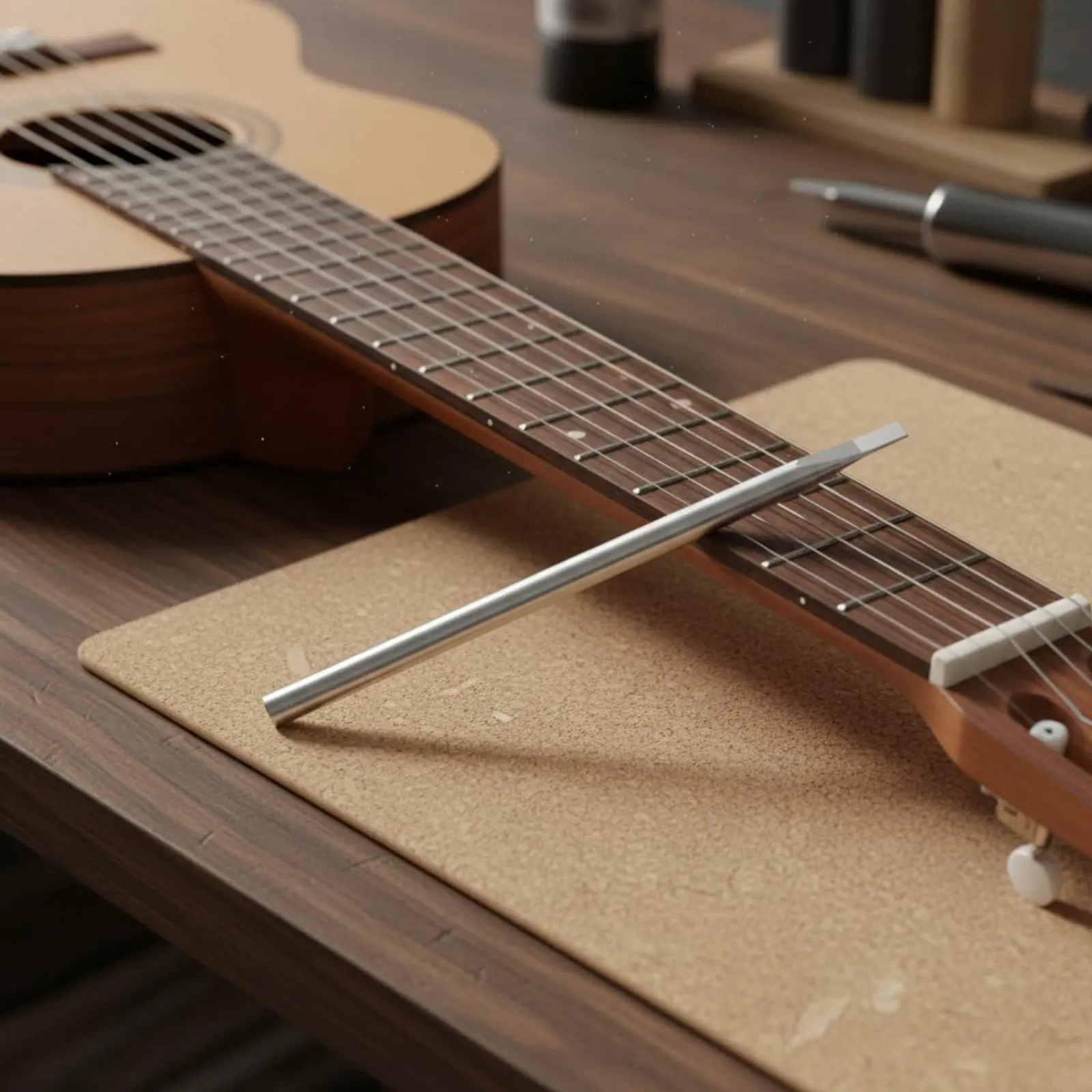

Luthier Fret Press Tool Non-Damaging Guitar Fret Press Long-Lasting Metal for Workshop
