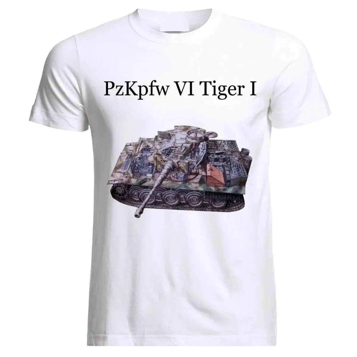 PzKpfw 6 Tiger 1 Panzer Armure  Army War  Men T-Shirt Short  Casual 100% Cotton Shirts