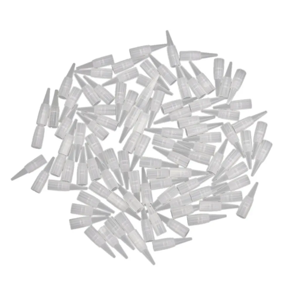 

100Pcs Plastic Disposable Eyebrow Needle Tips 5R Caps for Machine Tattoo Accessories Needle Tip