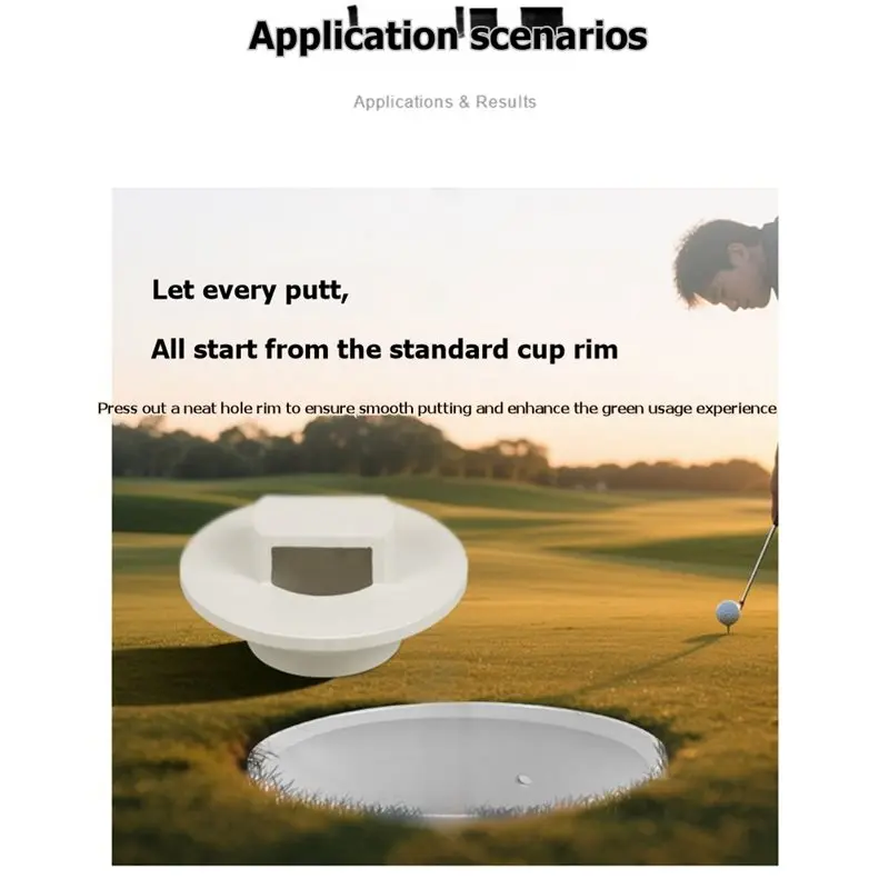 【SPECIAL】For Practice Range And Home Use For Golf Training Putting Hole Cup Press Tool With Restoration Function, Ergonomic Grip