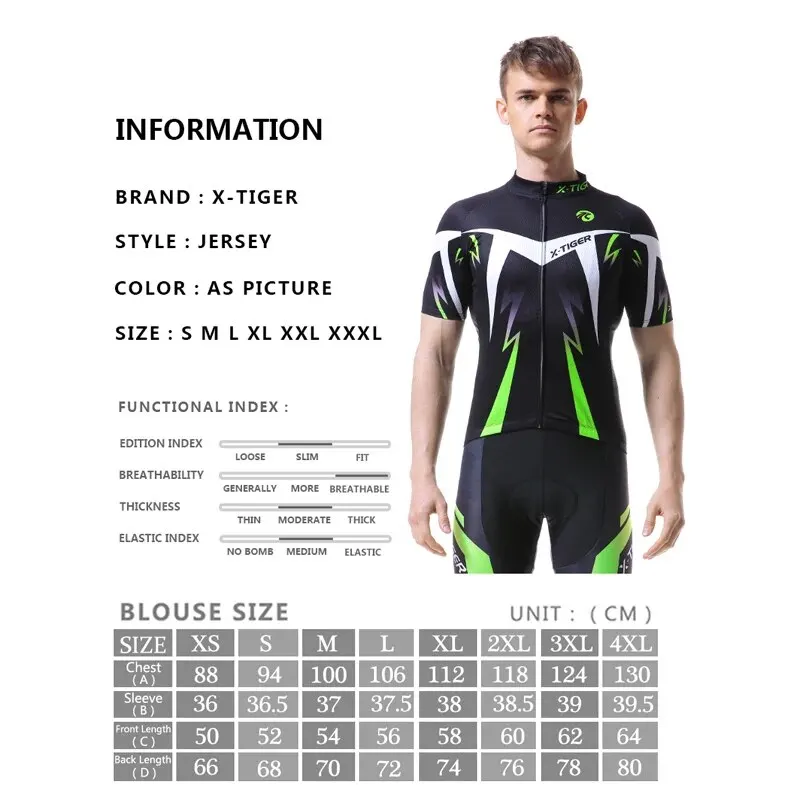 X-Tiger Pro Cycling Jerseys Ropa Ciclismo Mountain Bike Clothing Quick-dry Men\'s Racing Bicycle Clothes MTB Sportswear