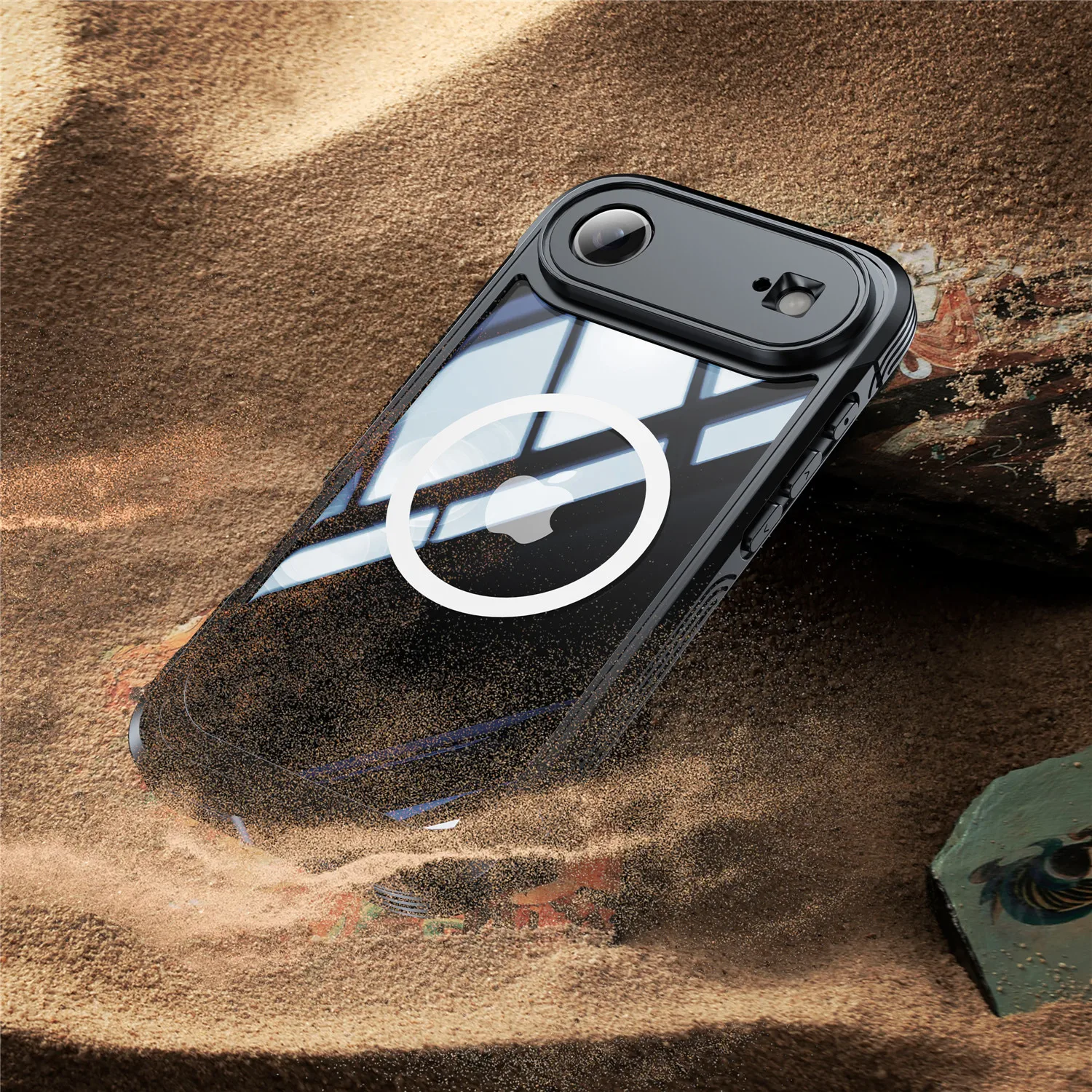 حافظة حماية كاملة 360 لهاتف آيفون 17 Air 17 Pro Max 16e 16 15 Pro شاشة من الزجاج المقسى حماية شحن لاسلكي لـ Magsafe