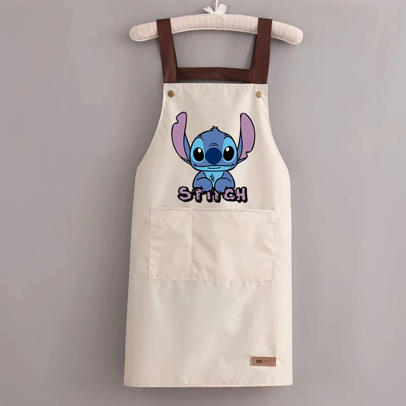 Stitch Disney grembiule per adulti carino casa cucina forniture scamiciato Anti-fouling a tenuta stagna resistente all\'olio cartone animato Anime