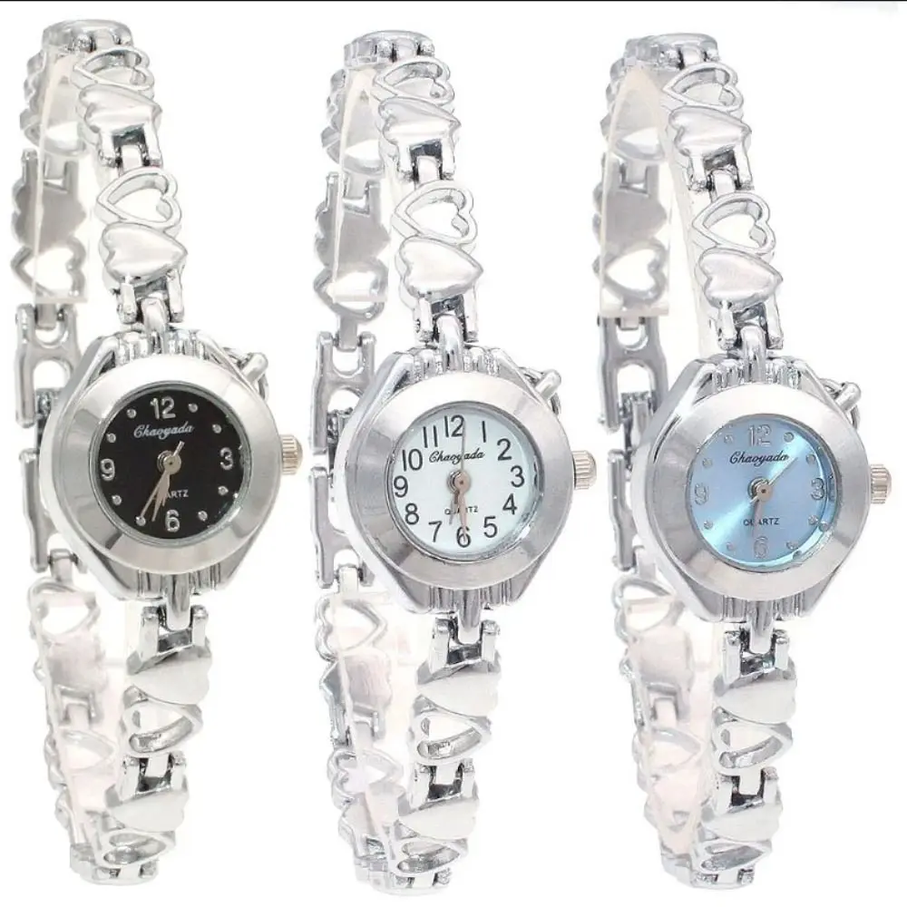 

Fashion Alloy Wristwatch Hollow Heart Casual Quartz Watch Multi-color Student Quartz Clock