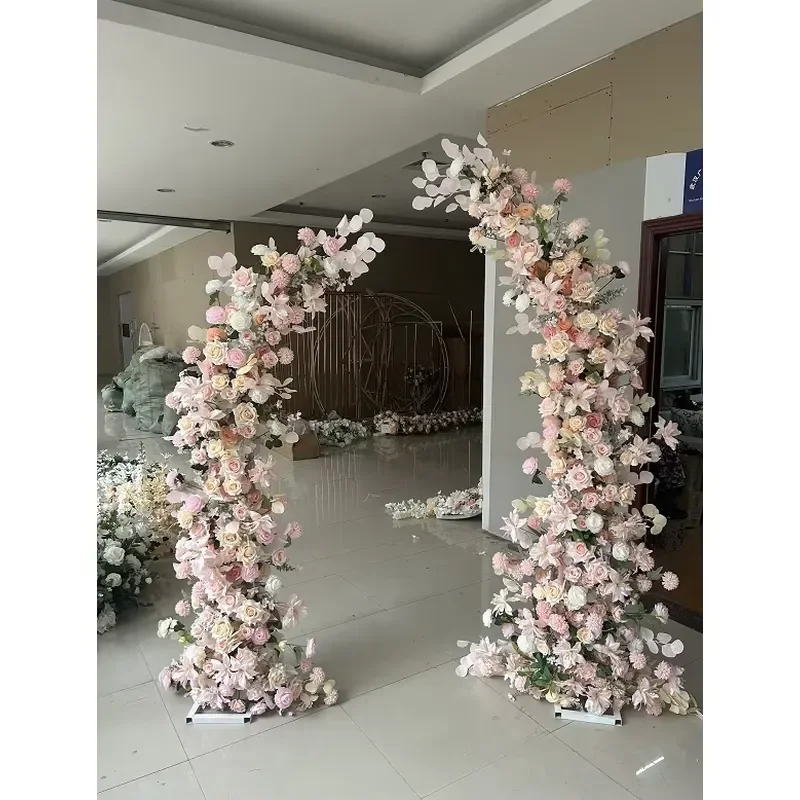 Hot Sell Backdrop Flowers Arch Silk Centerpiece Flower and Table Runner Flower Wall for Home Decoration