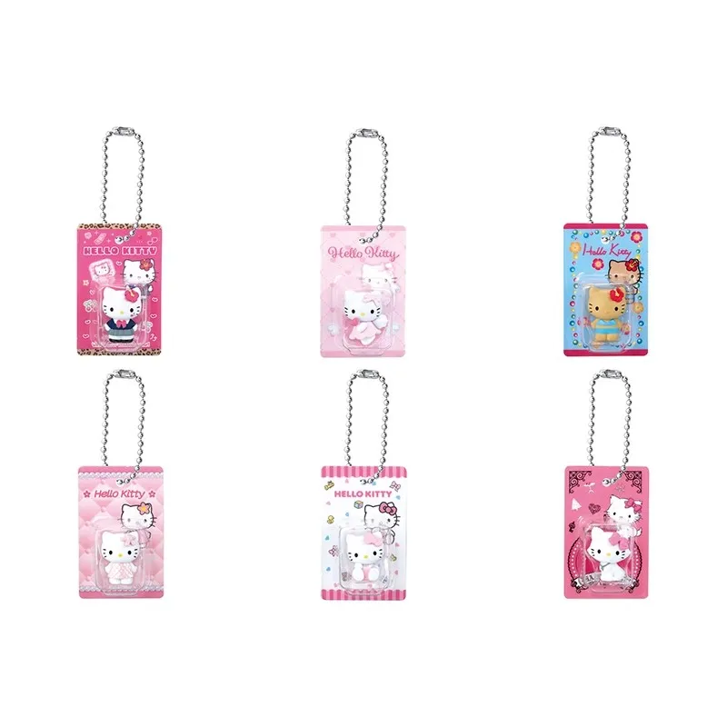 

Bandai Genuine 6Pcs Gashapon ハローキティ Hello Kitty ミニチュアコレクション Toys For Kids Gift Model Ornaments
