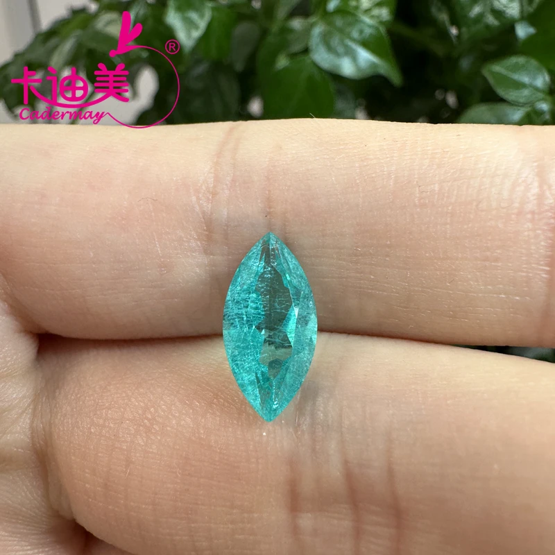 

Cadermay Marquise shape Lab Grown Neon Blue Paraiba Color Yttrium Aluminum Garnet Loose Stone YAG For Fine Jewelry Making DIY