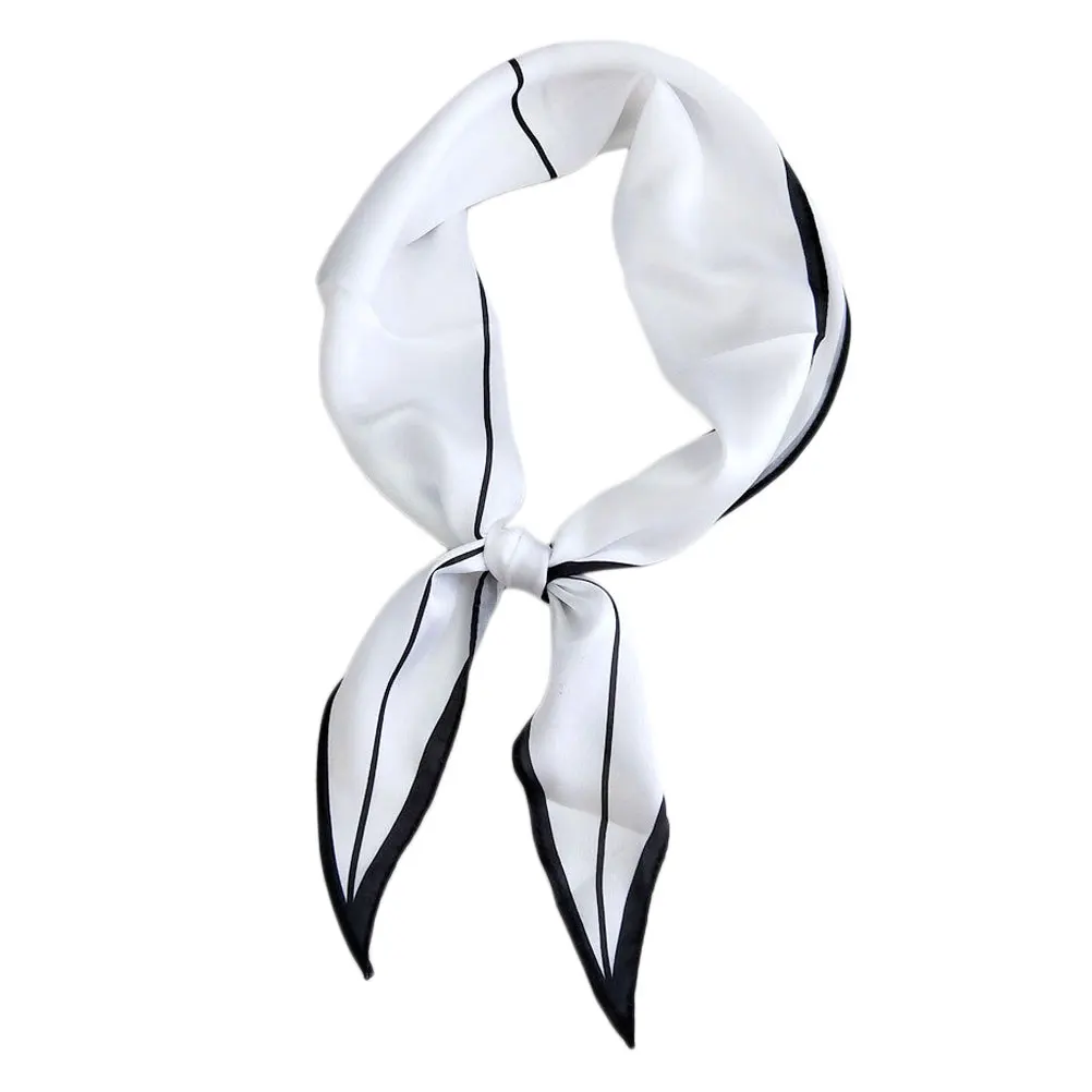 

Diamond Shaped Silk Scarf Lightweight Soft Women Fashion Sweet Dots Print Spring Autumn Clothes Accessory Emulation Scarf
