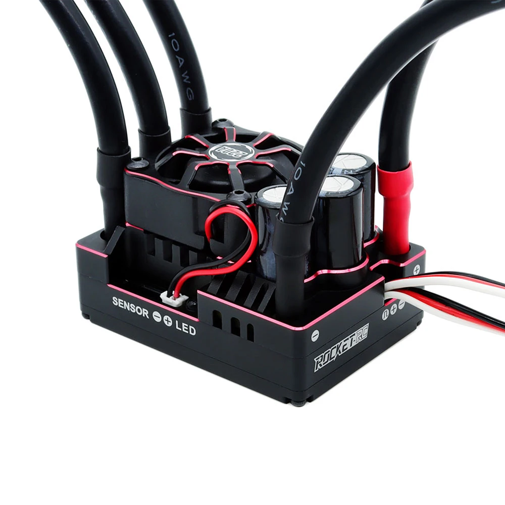 ROCKET-RC 220A Brushless ESC 2-4S Vitesse Contrôleur 7.4V/snapBEC avec Dissipateur Thermique pour 1/8 RC Voiture Hors Route Bumosquito Pièces De Rechange