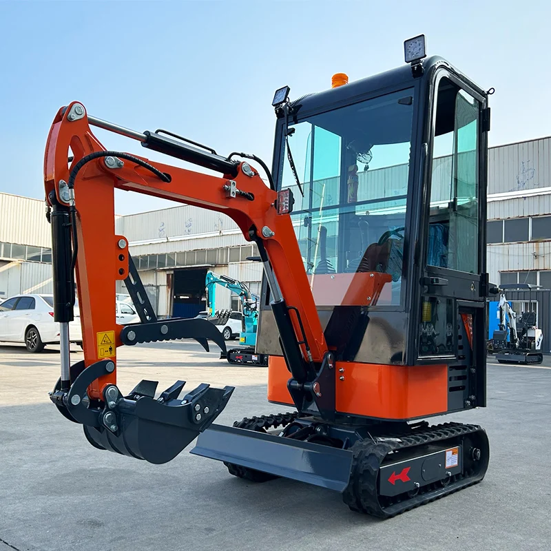 KUBOTA-Motor Diesel Farm Excavator, Grabber De Madeira De Esteira, Balde para Venda, 1.0Ton, Vendas Quentes, Novo