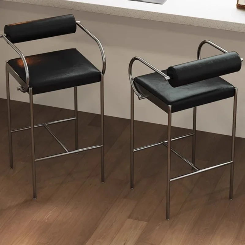 Silla de Bar de Diseño Vintage, Silla de Bar Moderna de Lujo Nórdico para Cocina, Mesa de Bar, Silla de Salón, Chaise de Bar de Terciopelo, Muebles de Balcón
