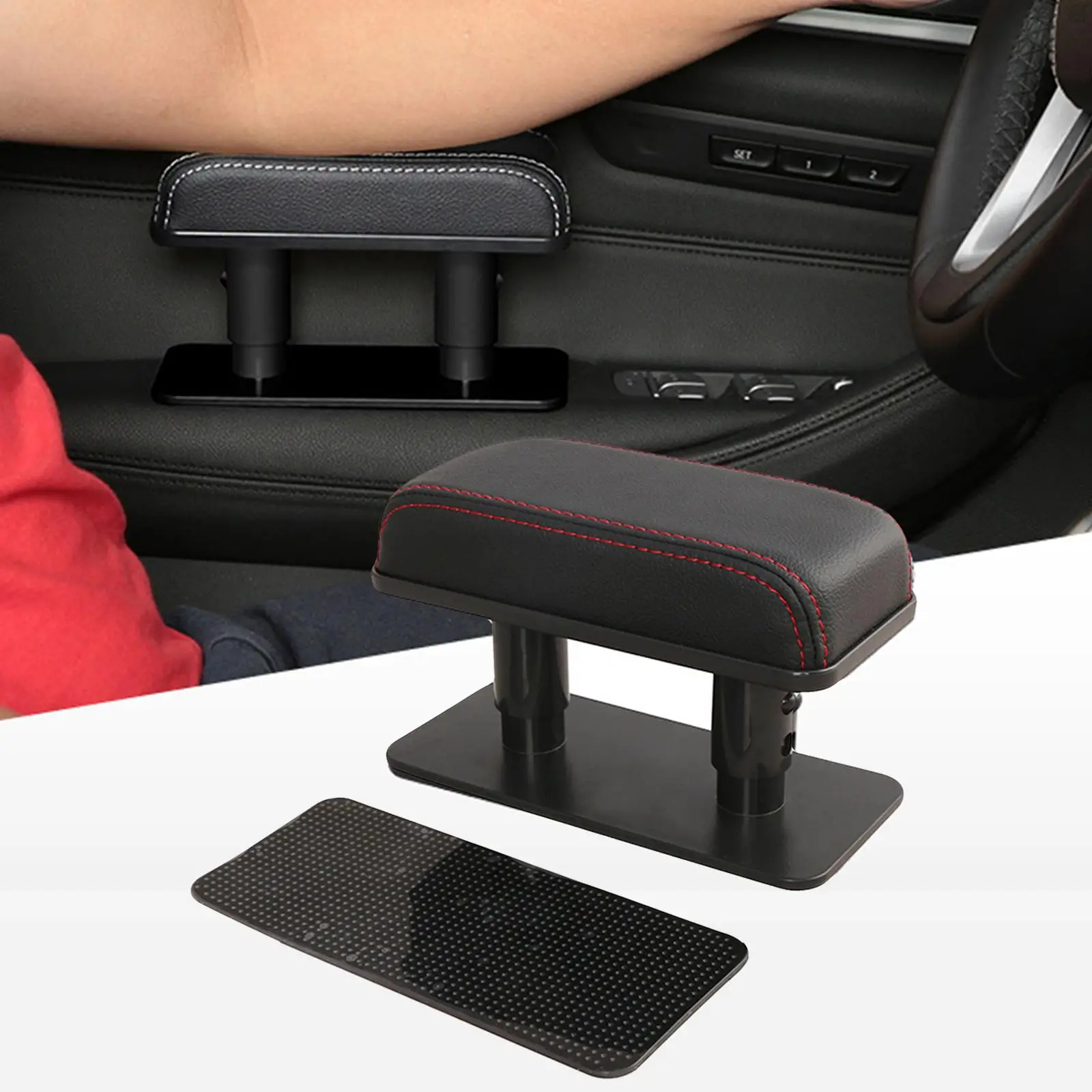 Car Armrest Pad 3 Height Level Retrofit Parts Fit for SUV Truck Vehicle