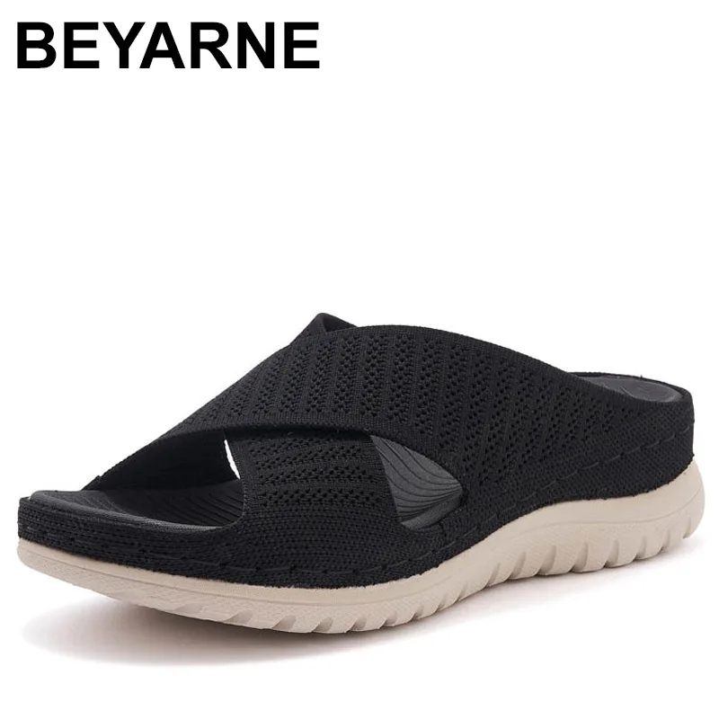 

Сверхлегкие тапочки с поддержкой плоской арки, женские летние уличные сандалии на плоской подошве из ЭВА, противоскользящие дезодоранты, дышащие пляжные шлепанцы