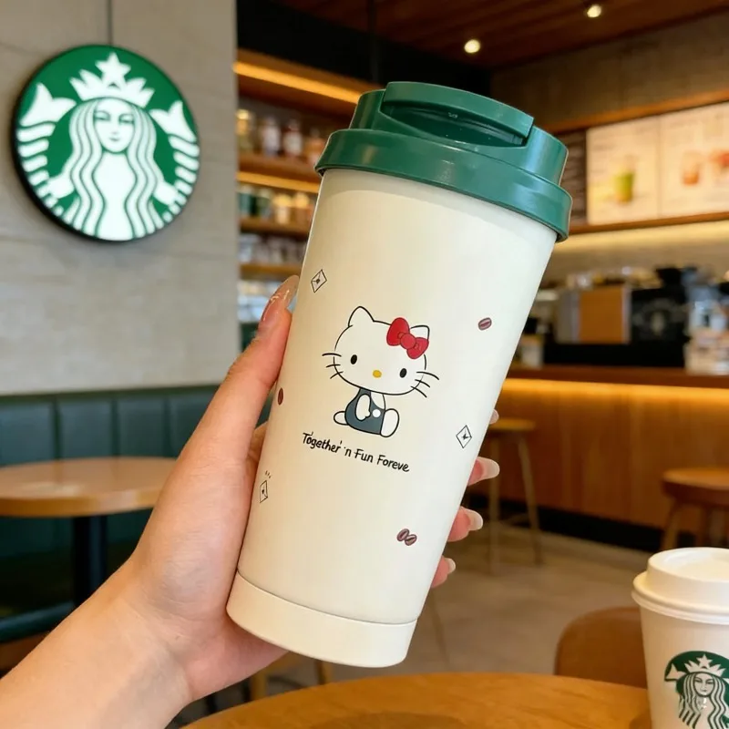 Vaso Starbucks 2025 Hello Kitty Edición Limitada con Pajita, Taza Térmica de Doble Pared para Café Helado, Regalo Ideal para la Familia