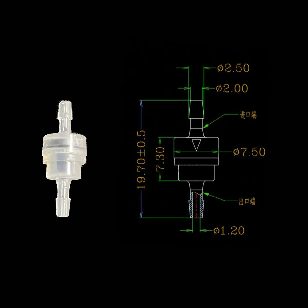 Ink-jet Printer Chemical Min Plastic One Way Valve 1/16 Duckbill Non Return Inline Duckbill Valve