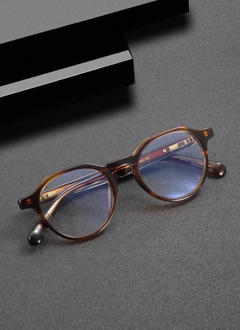 High Quality Acetate Retro Polygon Large Full Frame Men's Women's Black Myopia Glasses Reading Eyeglasses Eyewear Prescription