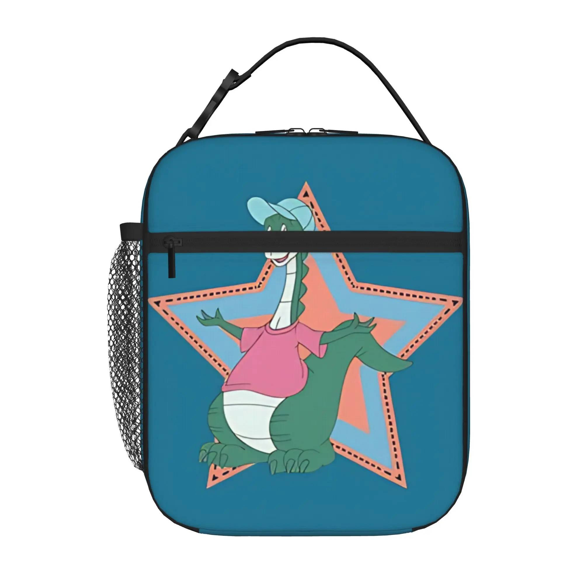 1 Piece For Students Food Container Dinosaur Cartoon Portable Pocket Denver Zipper Closure Aluminum Foil Food Pouch For Travel