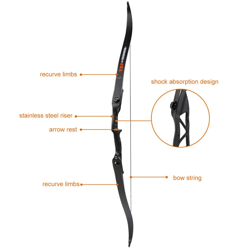 30-50lbs Professional  Archery Recurve Bow for Hunting Take-down Bow Outdoor Shooting Sports Bow And Mixed Carbon Arrow Set