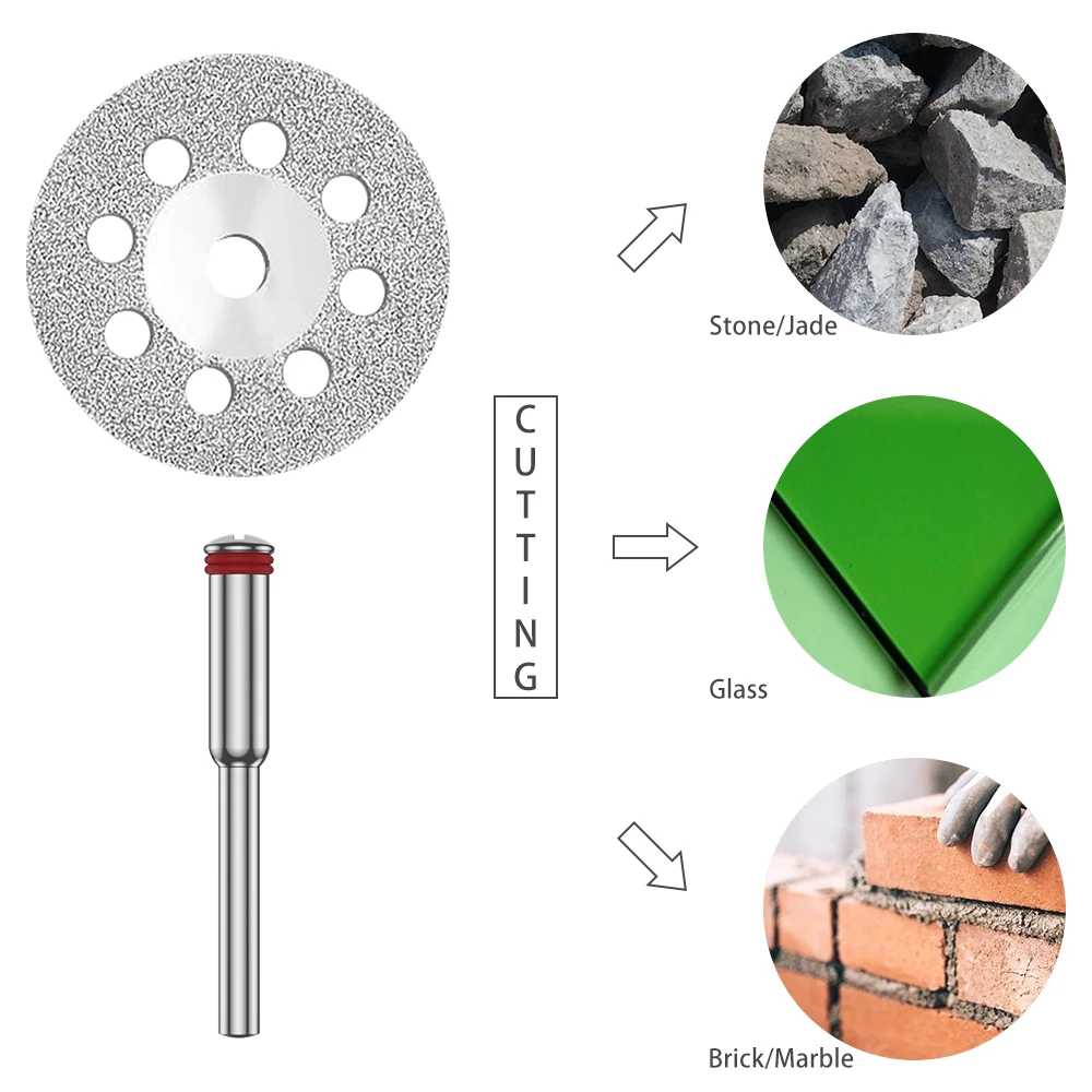 Алмазная пила, набор абразивных отрезных дисков с шлифовальными кругами для режущего инструмента по дереву и металлу Dremel, дисковая пила