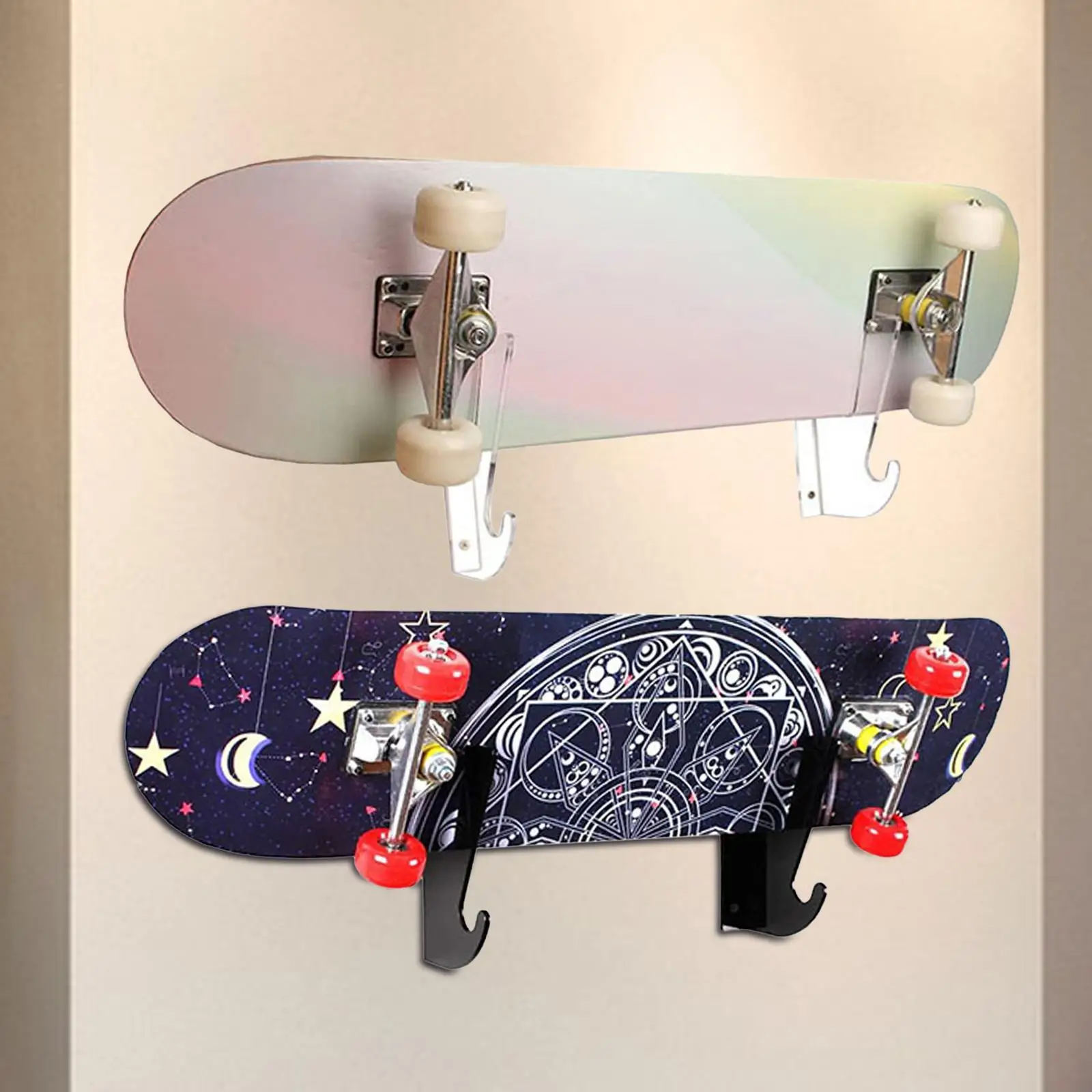 Skateboard Wall Mount Rack Storage Support Vertical Parts Surfboard Holder Snowboard Wall Hanger for Skis Living Room Bedroom