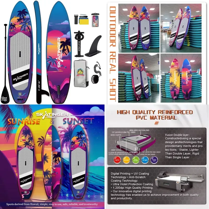 Skatinger Inflatable SUP Stand up Paddle Surfboard Inflatable Drop Stitch SAP Board for Surfing Enthusiasts