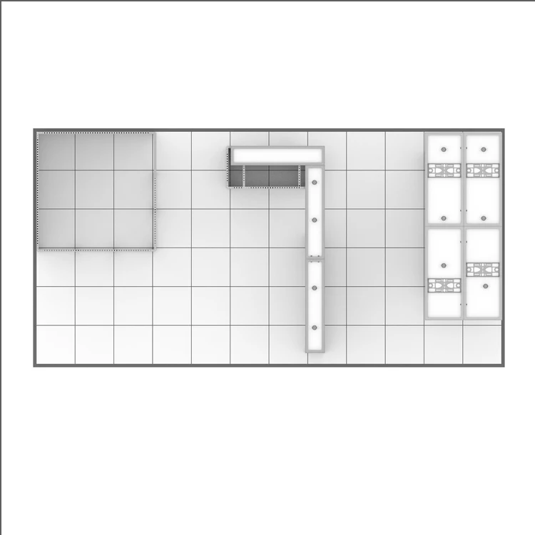 Exibição de feiras médicas de 20x40 pés com design gráfico para venda