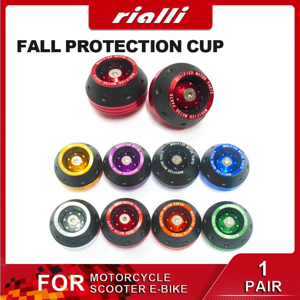 

1 Pair Universal Motorcycle Wheel Protection Crash Cups Colorful Motorbike Scooter Protector Damping Cups Modified Accessories