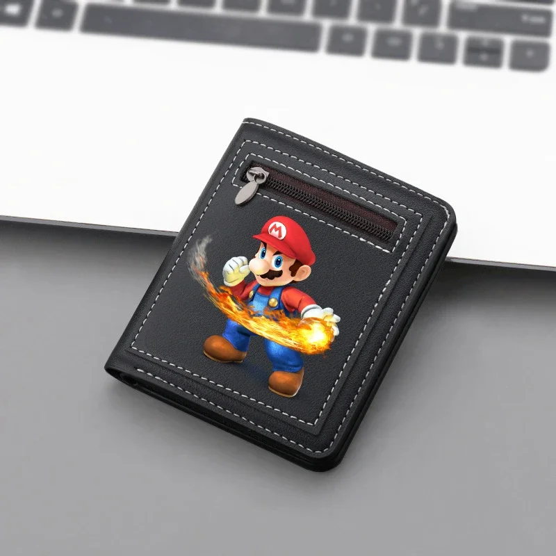Кошелек Super Marios для мальчиков, сумка для карт с героями мультфильмов, портативная сумка для хранения банковских карт большой емкости, детский подарок на день рождения