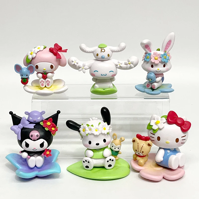 

K HOT Аниме Фигурки Слепая коробка Sanrio Kuromi Гадальная кукла Торт Модель ручной работы Фигурки Куроми Декор торта на день рождения Таинственный подарок