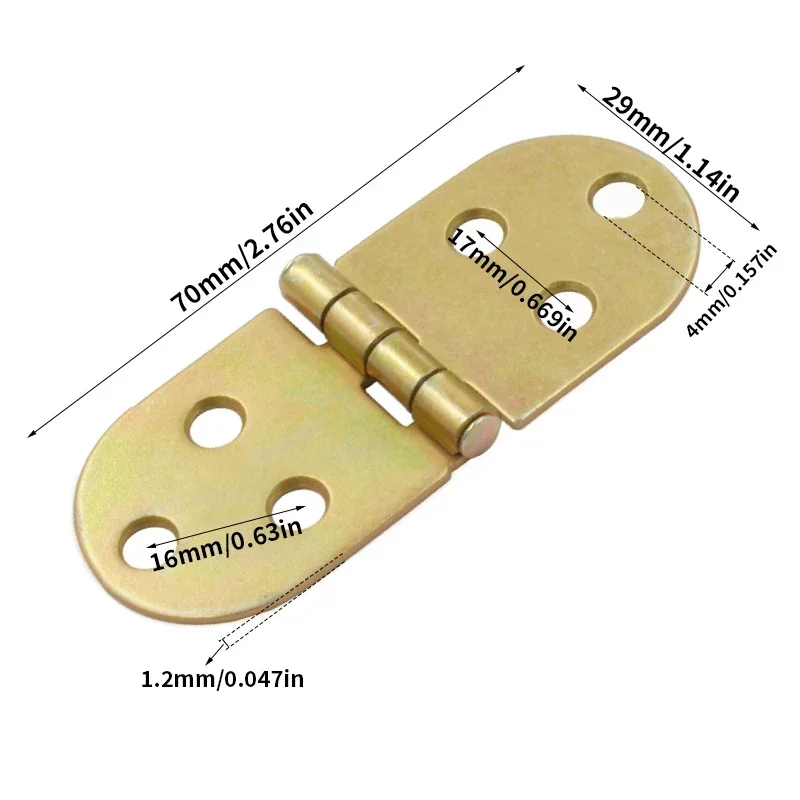 Dobradiça articulada de 4/8 unidades, dobradiça de mesa dobrável de 180 graus, acessório de móveis, adequado para armários e mesas