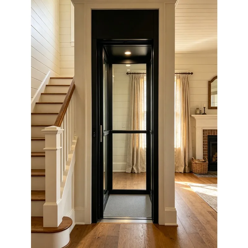 Low Noise Residential Elevator, Hydraulic House Lift with Emergency Lowering Function for Family Transportation