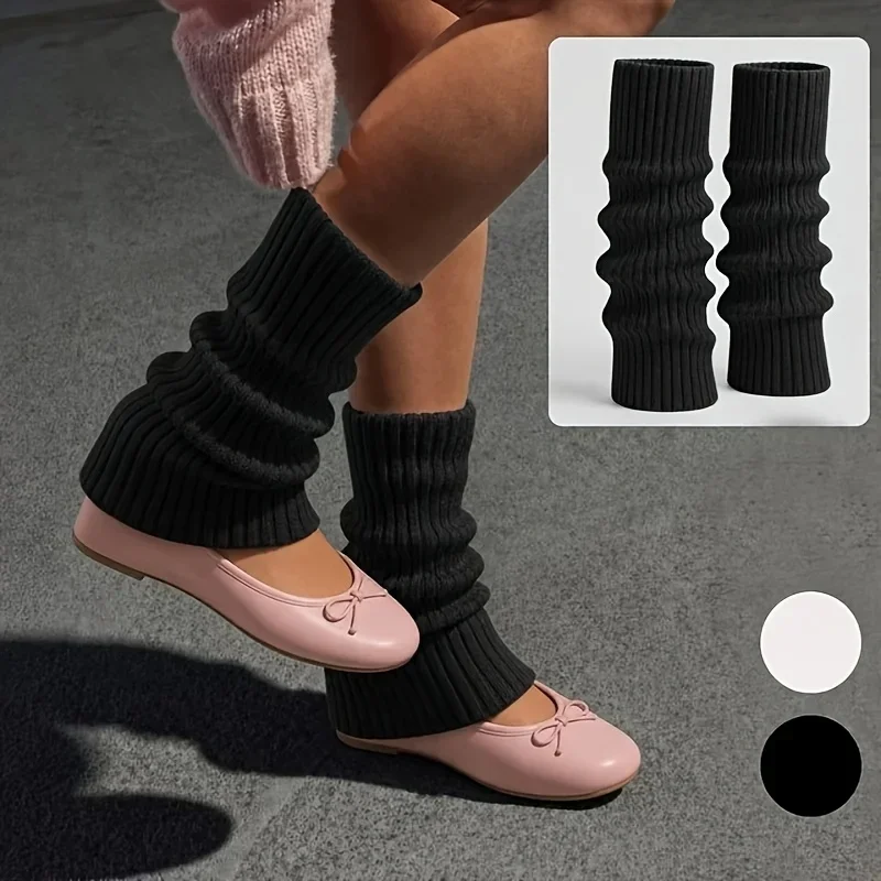 1/2 Pack White Slouch Socks, Fashionable and Versatile Solid Color Slouch Socks, Cute and Sweet Women's Sock Covers