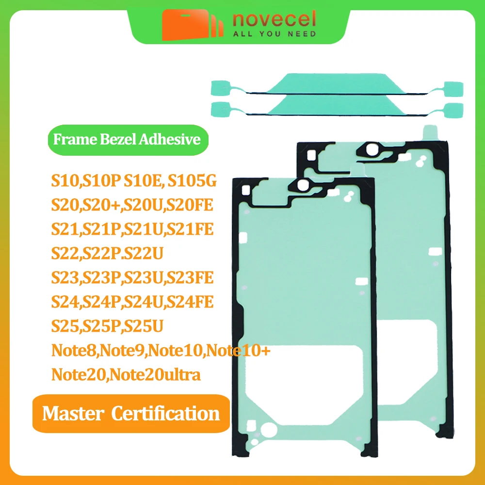 

10 шт., наклейки на переднюю рамку корпуса Samsung gaxy S24ulta Note20 S23 S22 S21 S20