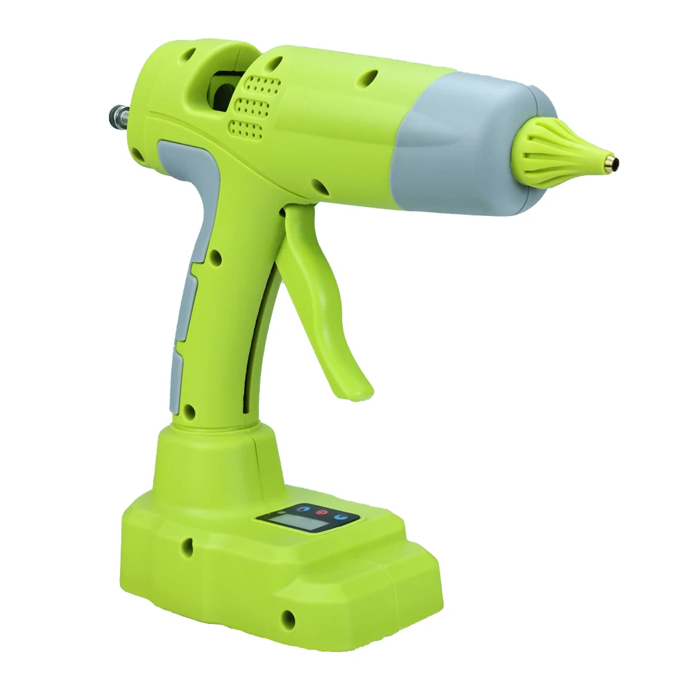 

DIY Electric Repair Tool Display Temperature 100W Cordless Handheld Hot Glue Gun with 11mm Glue Stick for Ryobi 18V Batteries