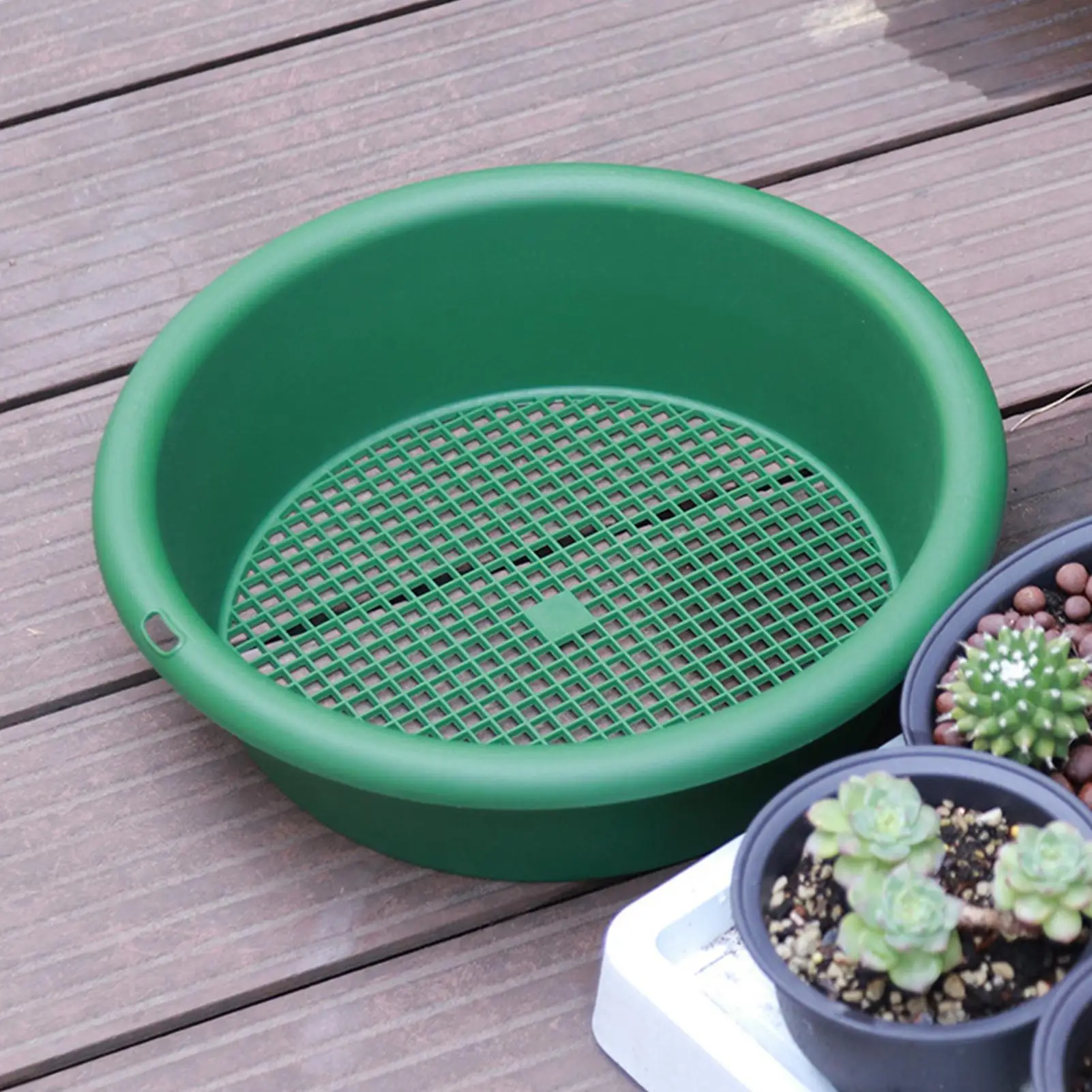 Sifter for Rocks Rustproof Pellet Sifter Mesh Screen Gold Prospecting Pan for Prospecting Mining Gardening Potted Plants Soil view 4
