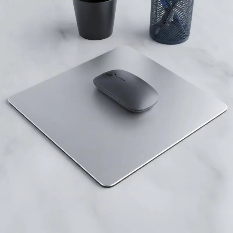 Aluminum Metal Mouse Pad Smooth Thin Hard Matte Non-Slip Waterproof Portable Mousepad for School Student Laptop Study Use