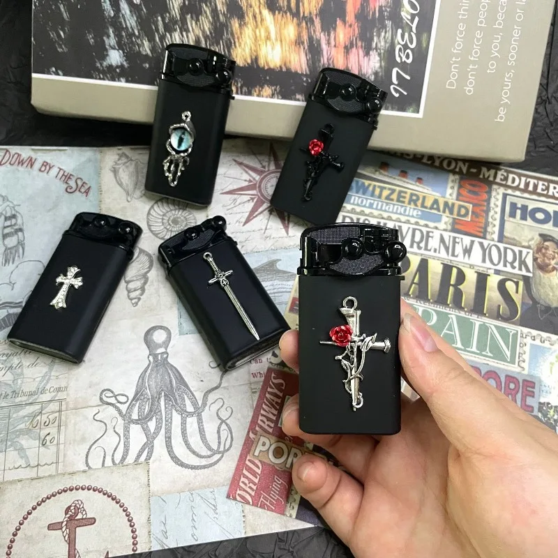 Devil's Eye New Rocker Gass Lighter Straight At The Blue Flame Windproof Creative Lighter Personalized Gift Lighters Smoking