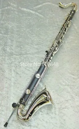 New JUPITER JBC1000N Silver Plated Keys Bass Clarinet Bb Tune Clarinet High Quality Bakelite Instrument With Case Free Shipping