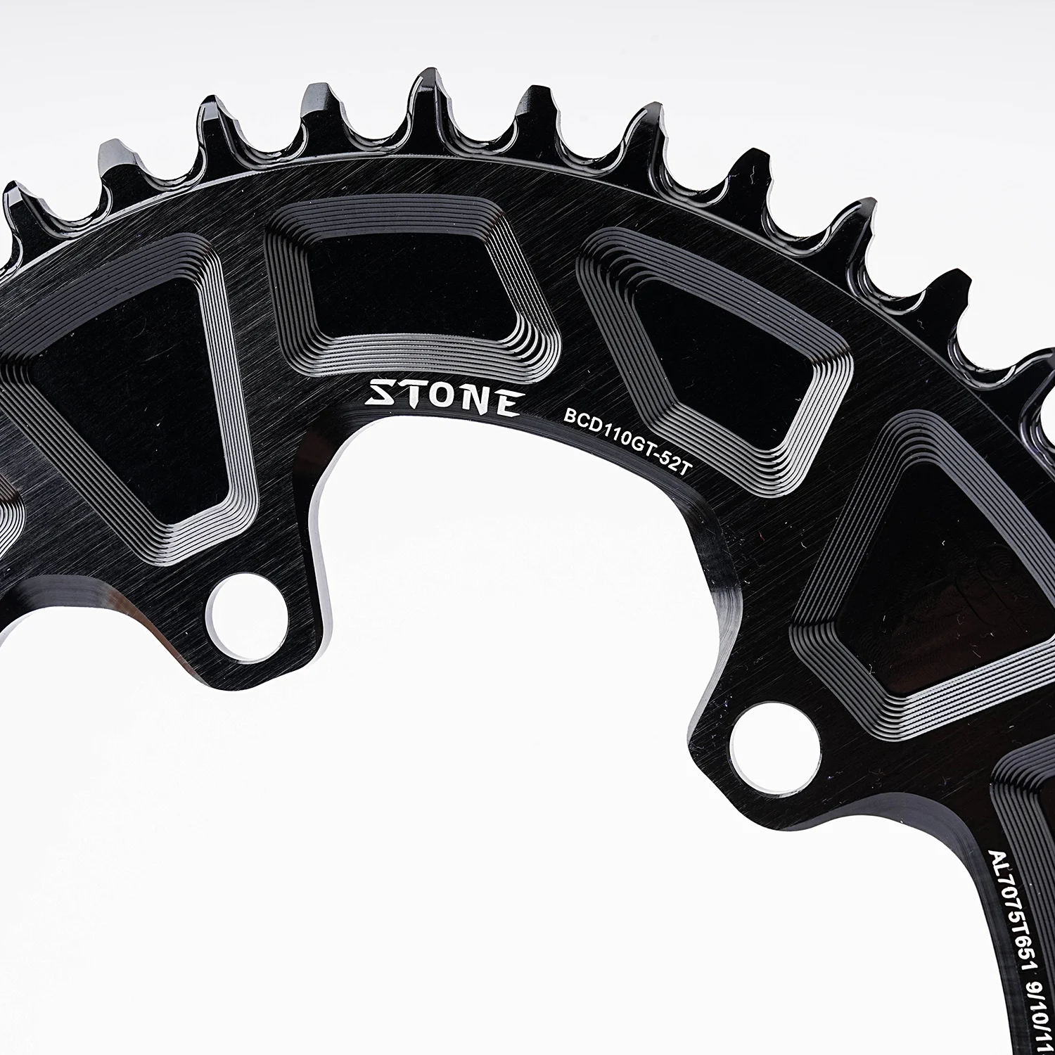 Stone Alloy 7075 Oval Bike Single Gravel Chainring BCD110 Chain Wheel for GRX RX810 RX600 Road Bicycle Crank Chainwheel