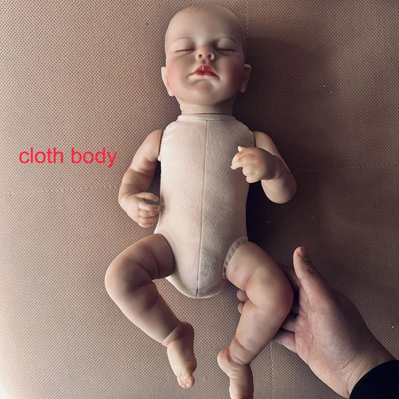 眠っている新生児の男の子の人形、リアルな新生児の男の子の人形、子供のためのクリスマスギフト、48cm、18.9インチ