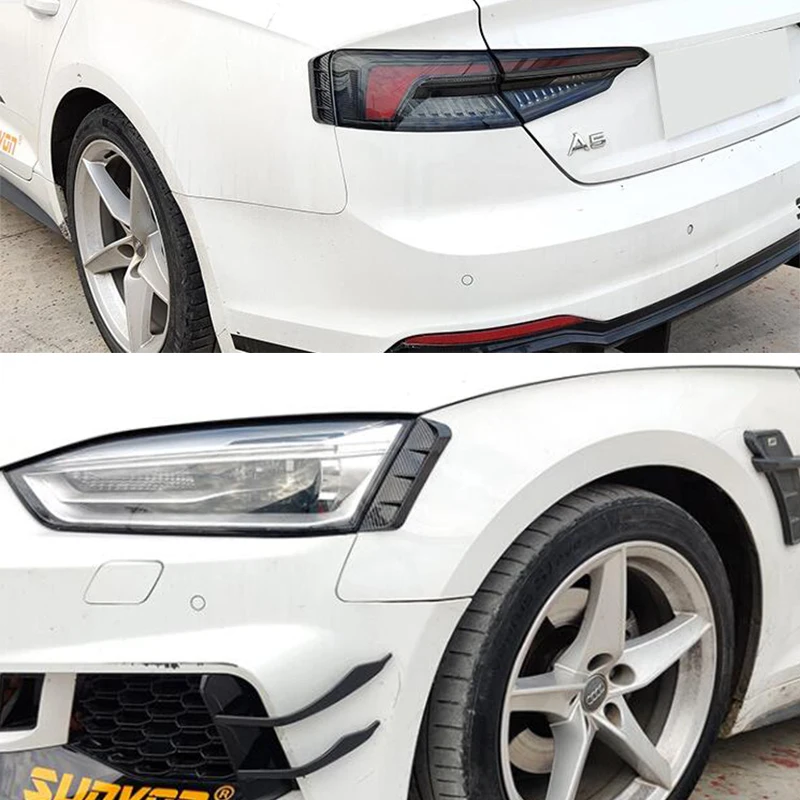 For Audi A5 S5 Sline 2017 2018 2019 2020 2021 2022 Front Headlamp Rear Light Trims Eyelid Eyebrow Exterior Parts