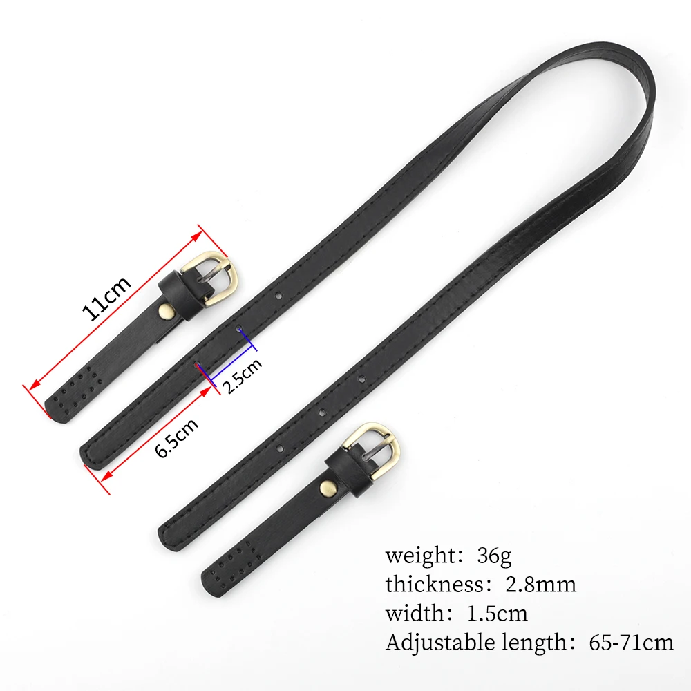 2Pcs/Lot Adjustable Bag Belt Detachable PU Leather Bag Strap Women Shoulder Bag Strap Handbag Strap DIY Replacement Accessories